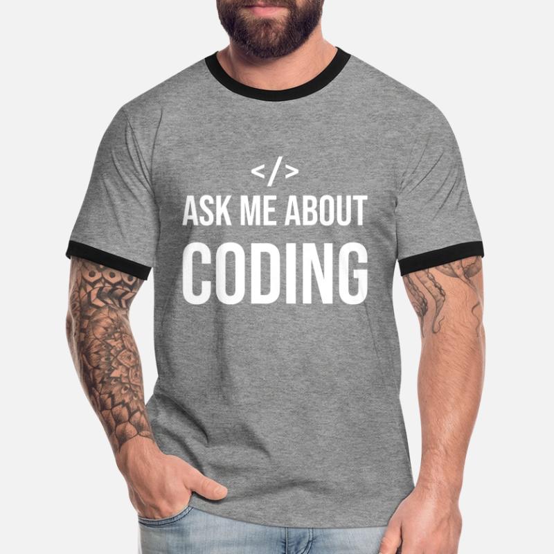 Programmierer Entwickler Programmierer Programmieren IT Computer Männer Kontrast-T-Shirt