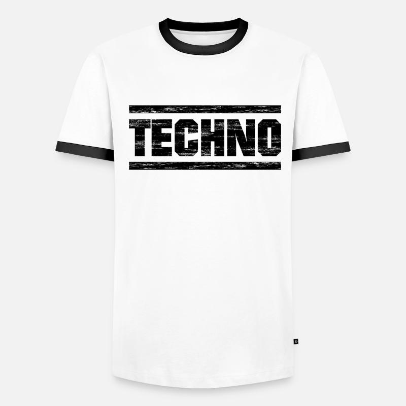 Techno - Rave - Cadeau - Techno merch T-shirt contrasté Homme