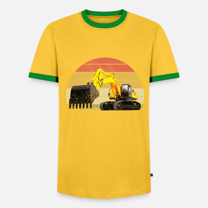 Baggerfahrer Bauarbeiter Bagger - Männer Kontrast-T-Shirt - undefined