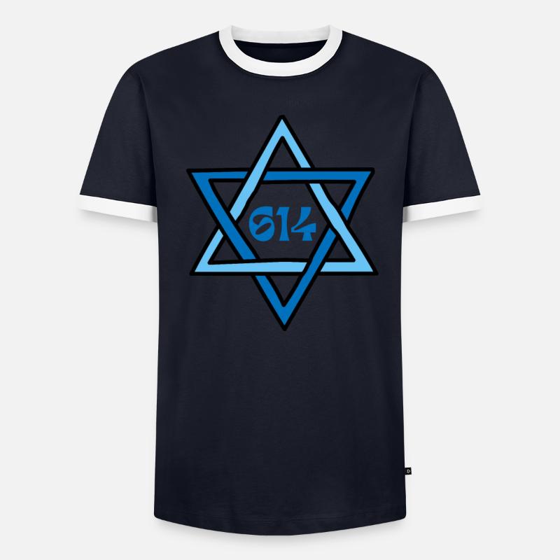 614 Commandement du judaïsme T-shirt contrasté Homme
