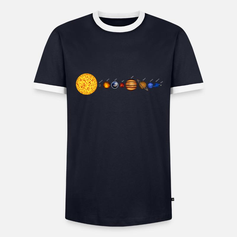 Solar System - Männer Kontrast-T-Shirt - undefined