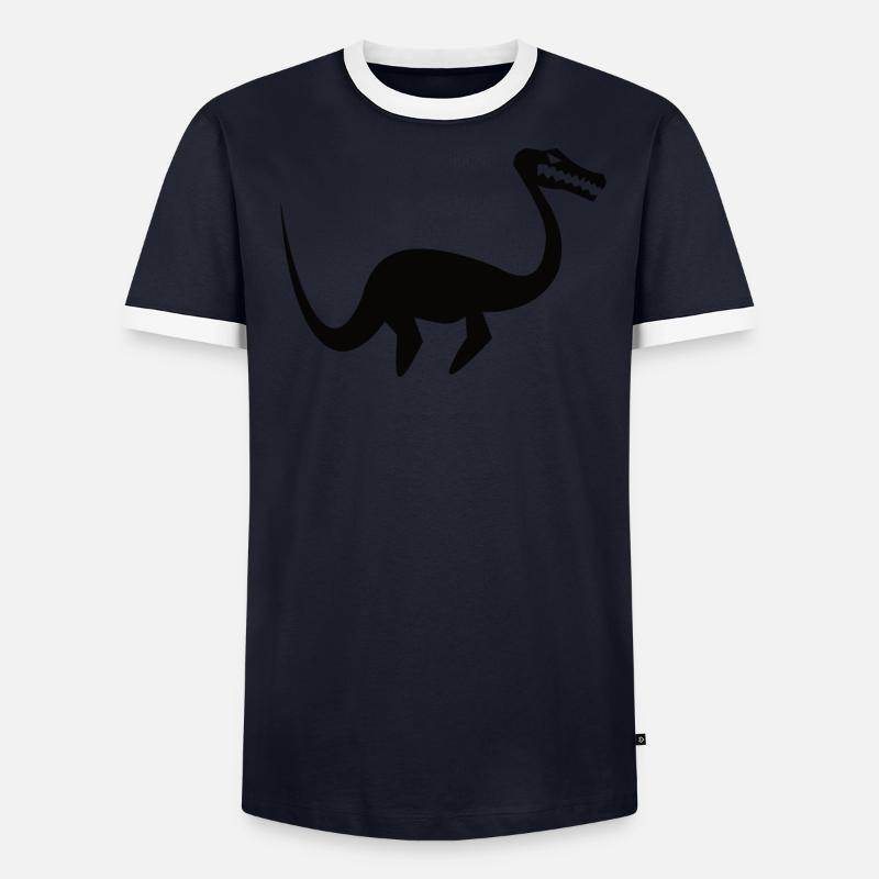 Conception cool de la silhouette de Plesiosaurus T-shirt contrasté Homme