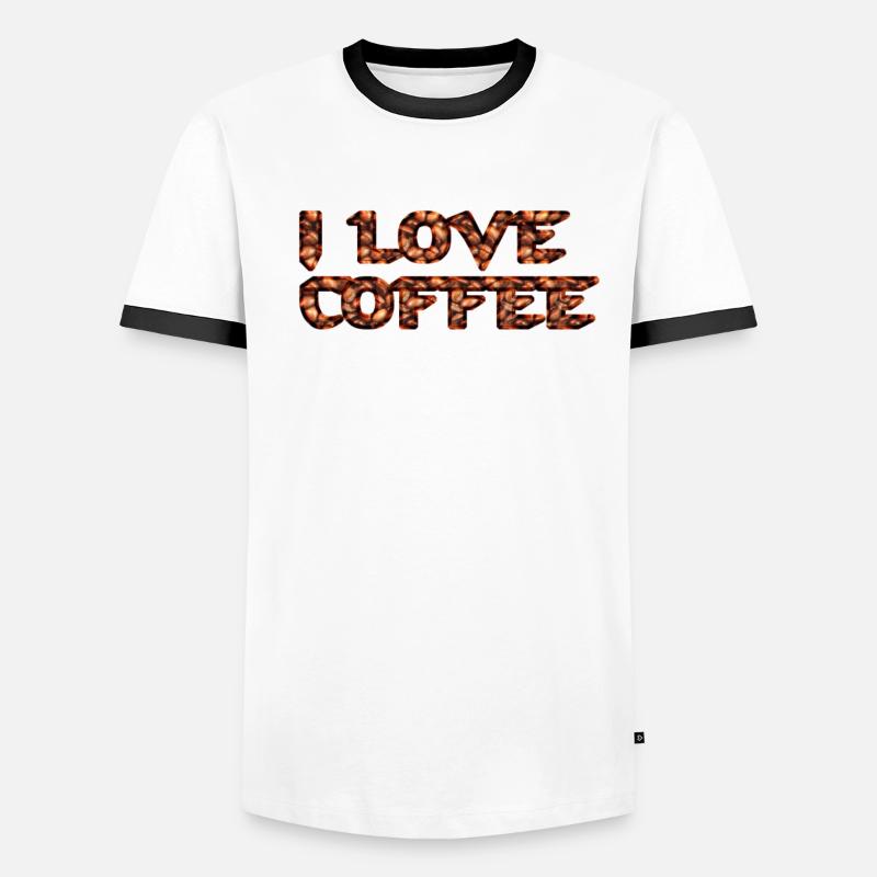 Impression de grains de café T-shirt contrasté Homme