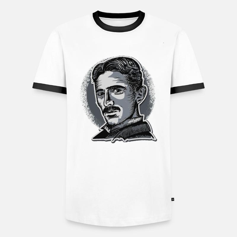 Nikola Tesla inventor, physicist, electrical engineer Men's Ringer Shirt