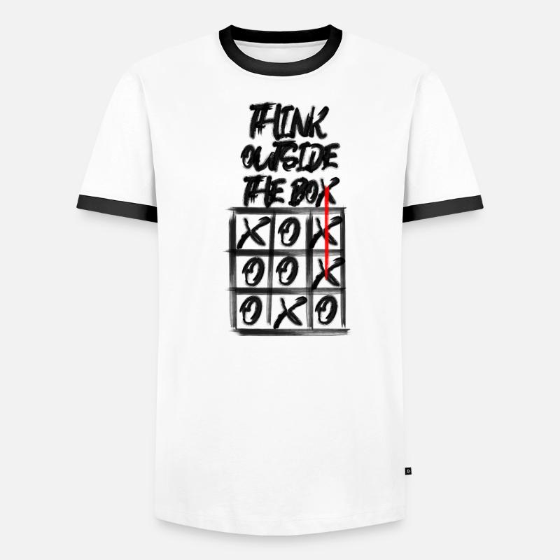 Lateral thinker creative saying gift tic tac toe Men's Ringer Shirt