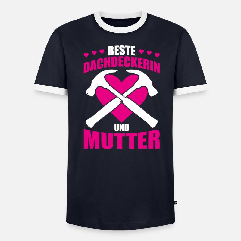 Beste Dachdeckerin Und Mutter Geschenk - Männer Kontrast-T-Shirt - undefined