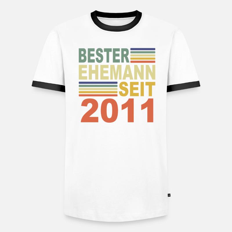 2011 Bester Ehemann Ehepartner Jahr 2011 Partner Männer Kontrast-T-Shirt