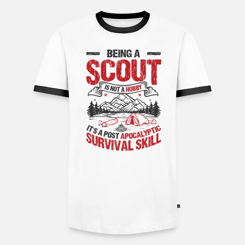 Is A Post Apocalyptic Survival Skill Scouting Men's Ringer Shirt