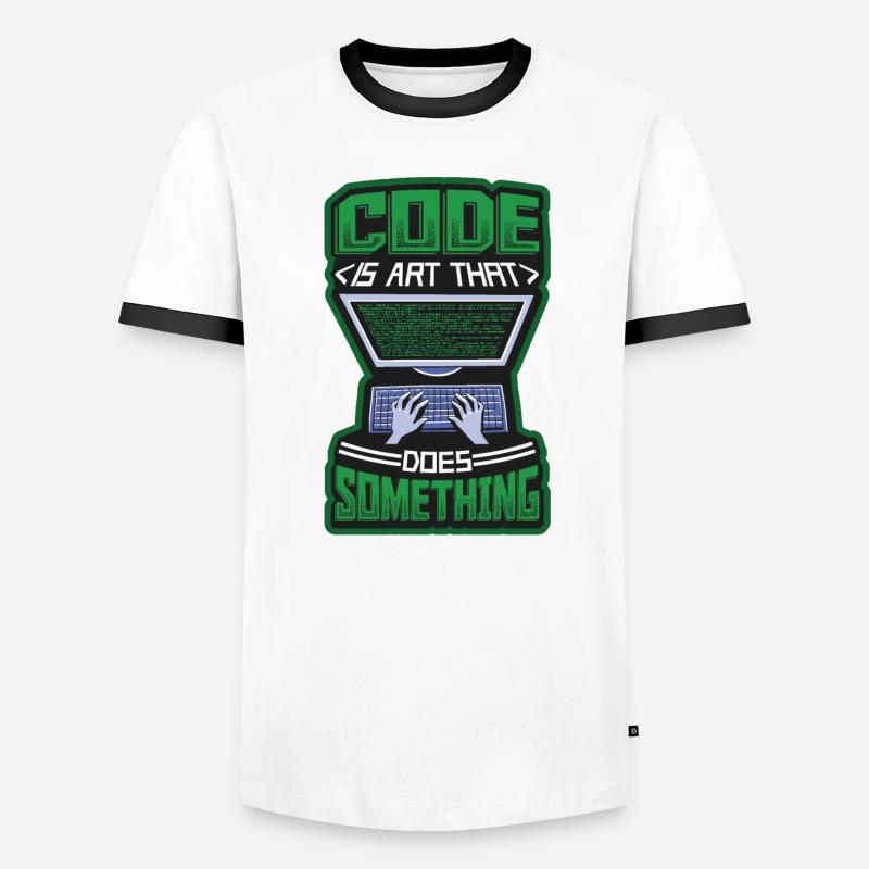 Code is an art that does something programming Men's Ringer Shirt