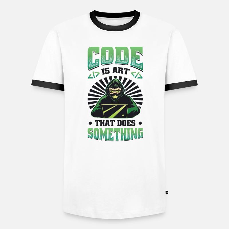 Code is an art that does something programming Men's Ringer Shirt