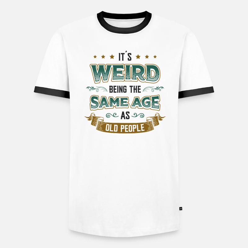 C’est étrange d’avoir le même âge. T-shirt contrasté Homme
