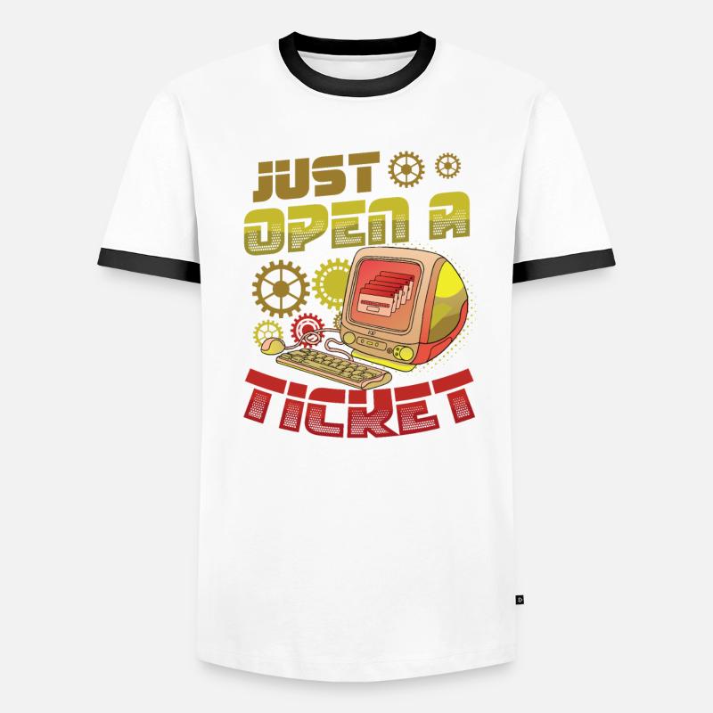 Il suffit d’ouvrir un ticket Support technique du centre d’assistance T-shirt contrasté Homme