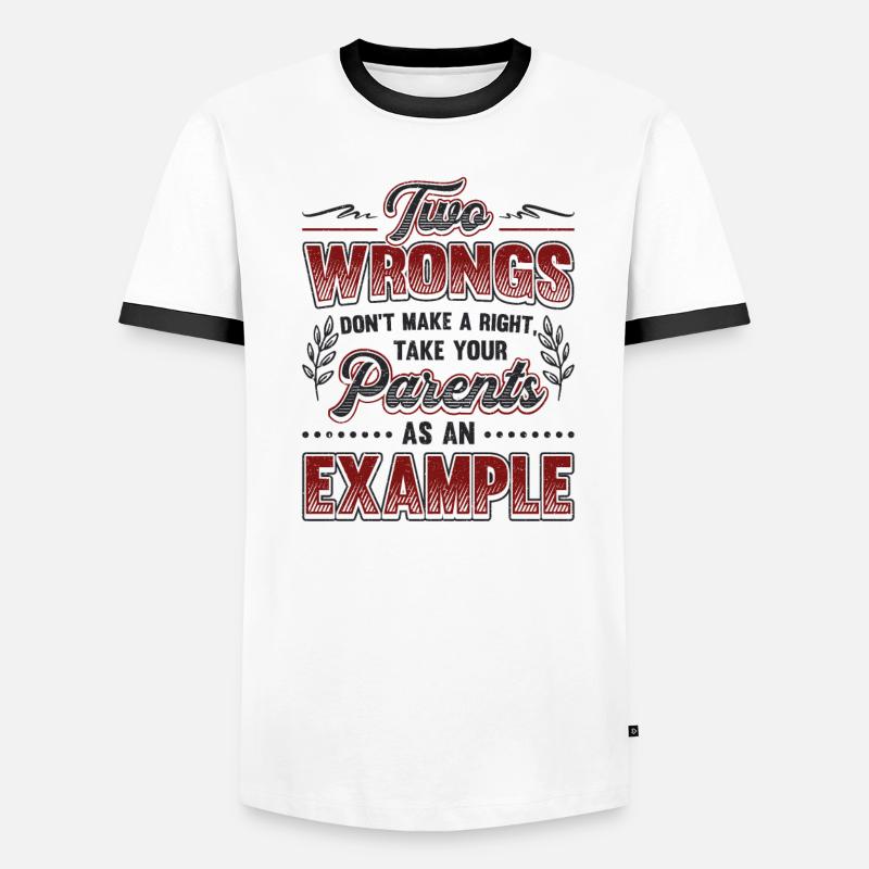 Two injustices do not make a right. Men's Ringer Shirt