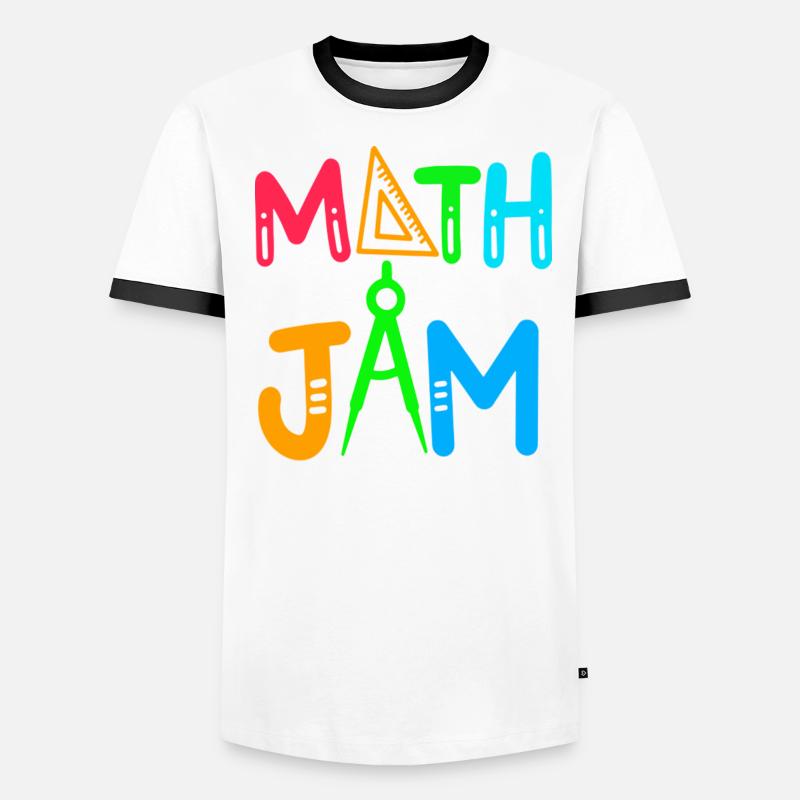 Math is My Jam Funny Math Teacher T-shirt contrasté Homme