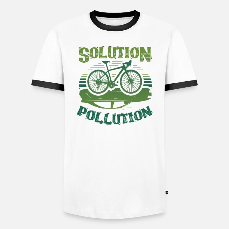 Polution Solution Environmental Protection Cycling Men's Ringer Shirt