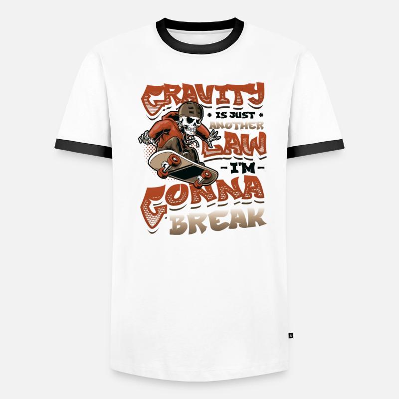 Skateboard Halfpipe, Tricks, Skateboarding T-shirt contrasté Homme