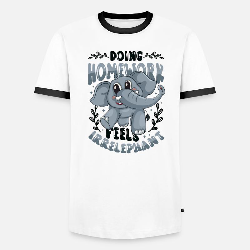 Doing homework doesn't feel good Men's Ringer Shirt
