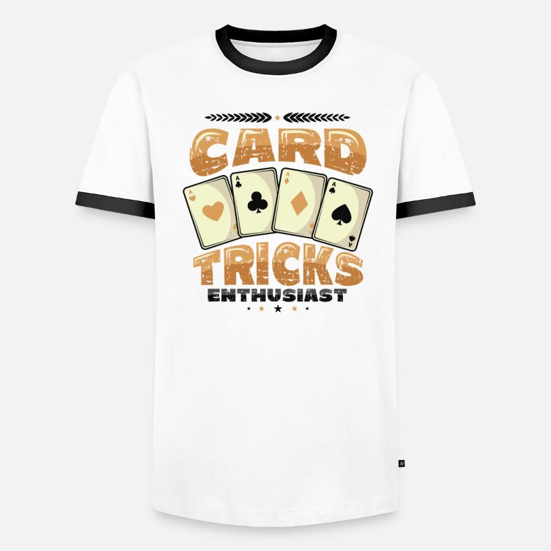 Card Tricks, Enthusiast, Magic Tricks, Wizard Men's Ringer Shirt