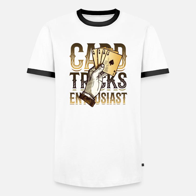 Card Tricks, Enthusiast, Magic Tricks, Wizard Men's Ringer Shirt