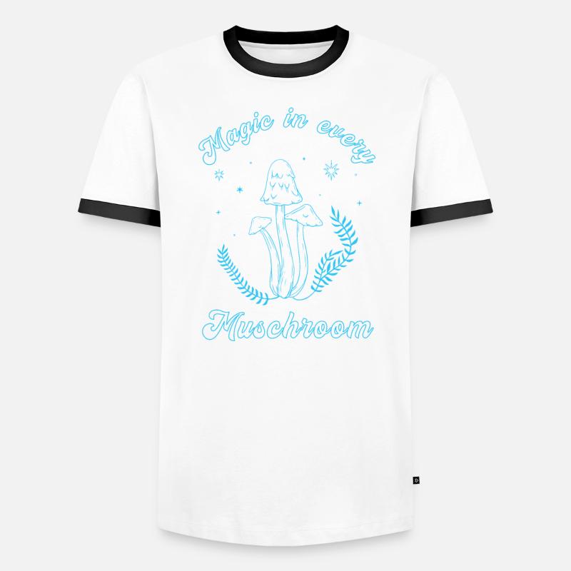 Magic Mushroom Psychedelic Art Men's Ringer Shirt