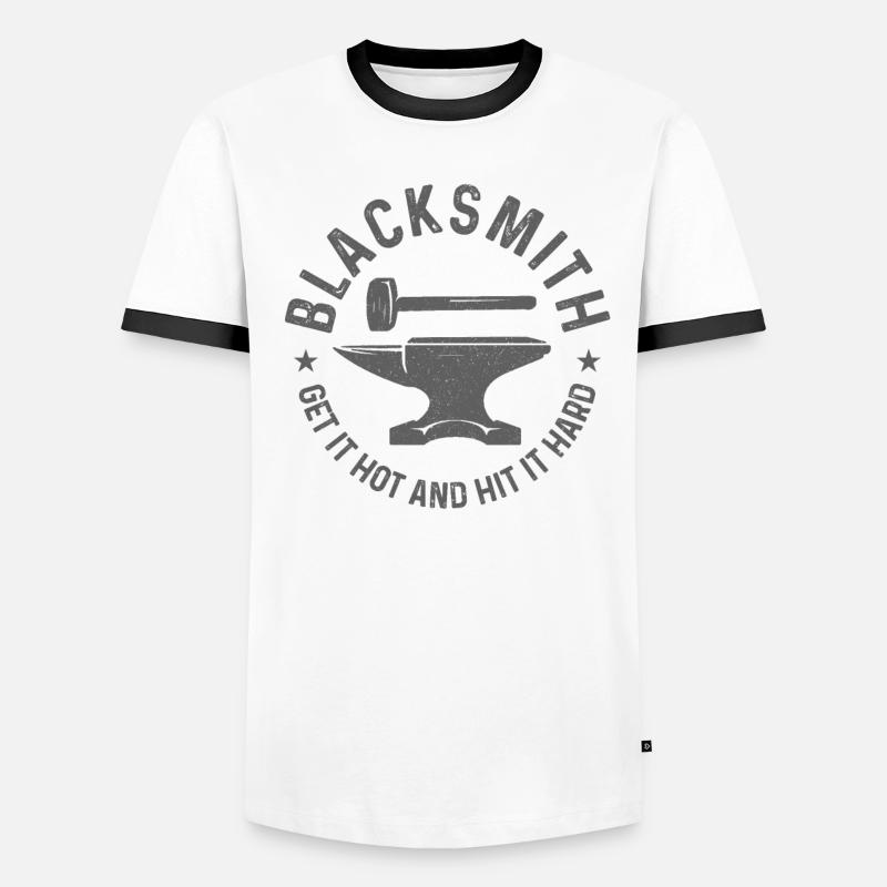 Forging Blacksmith Farrier Gift Men's Ringer Shirt