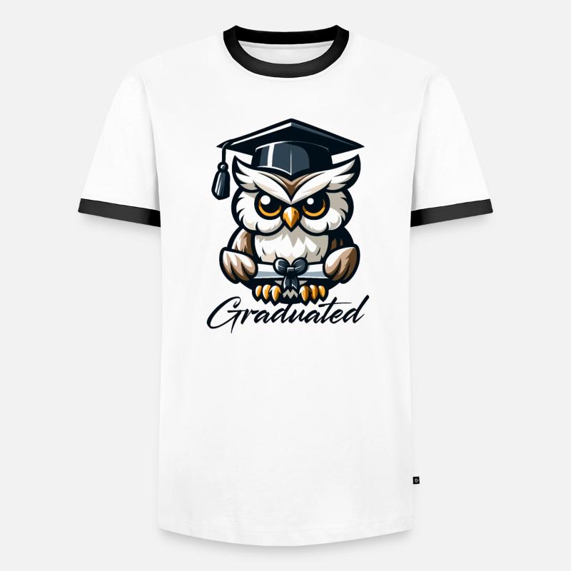 Hochschulabsolvent Abschluss Absolvent Männer Kontrast-T-Shirt