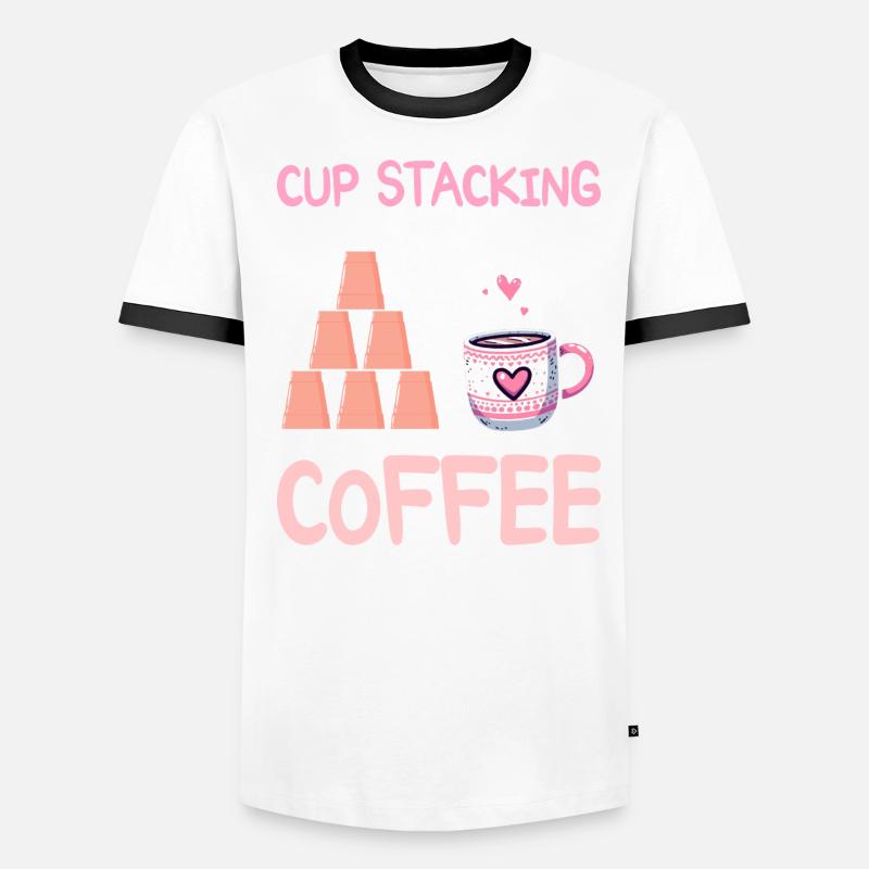 Stacker Sport Cup Stacking Und Kaffee Männer Kontrast-T-Shirt