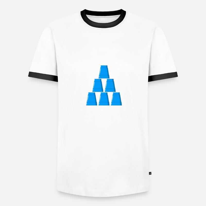 Cups Stacker Sport Stacking Dad Men's Ringer Shirt