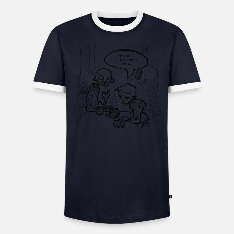 Necromania; Frühstück wird serviert - Männer Kontrast-T-Shirt - undefined