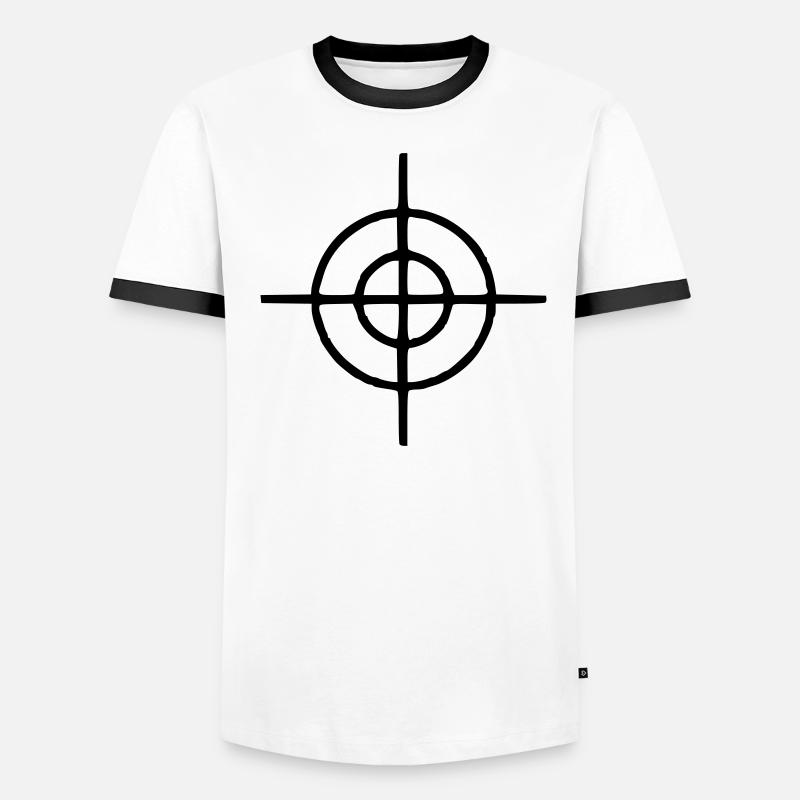 Fadenkreuz Männer Kontrast-T-Shirt