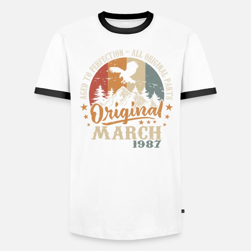 Mars 1987 Jubilé 1987 Légendes Mars 1987 T-shirt contrasté Homme