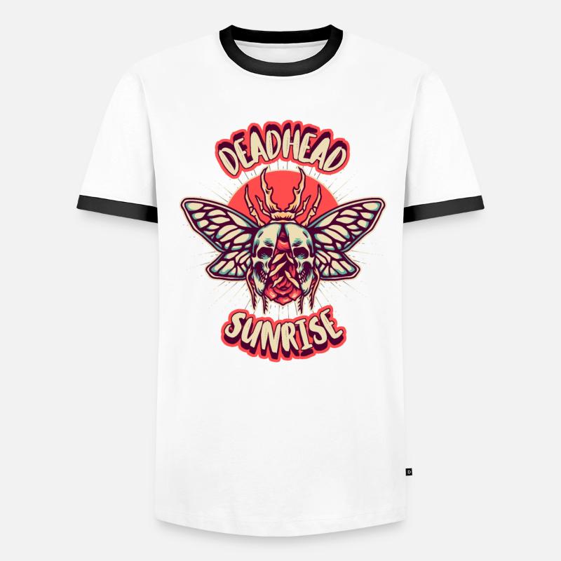 Skull with moth, moth Men's Ringer Shirt