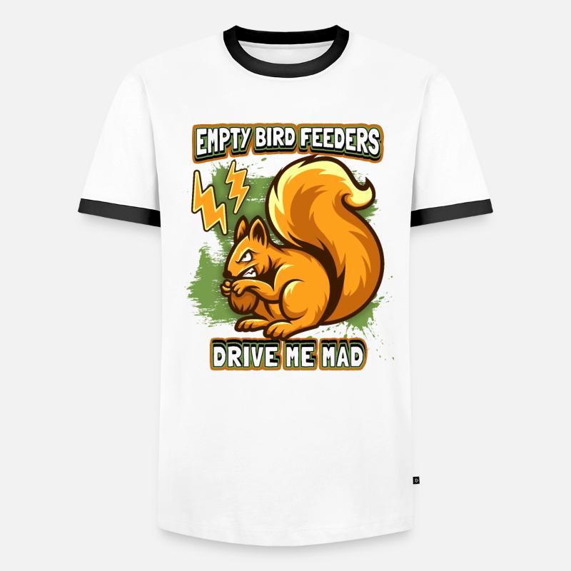 Funny squirrel saying in comic style Men's Ringer Shirt