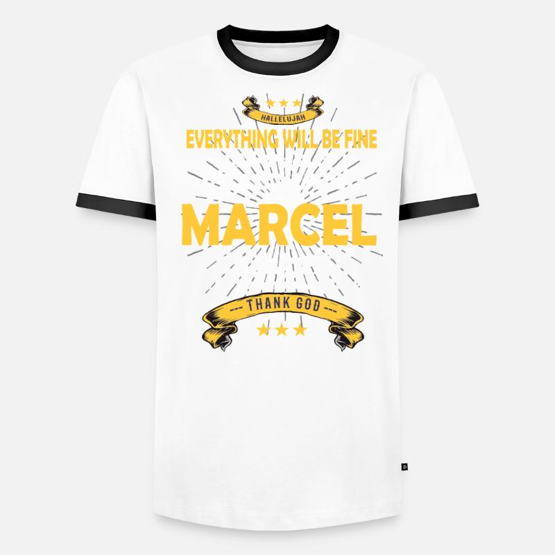 Everything will be fine Marcel Is back Männer Kontrast-T-Shirt