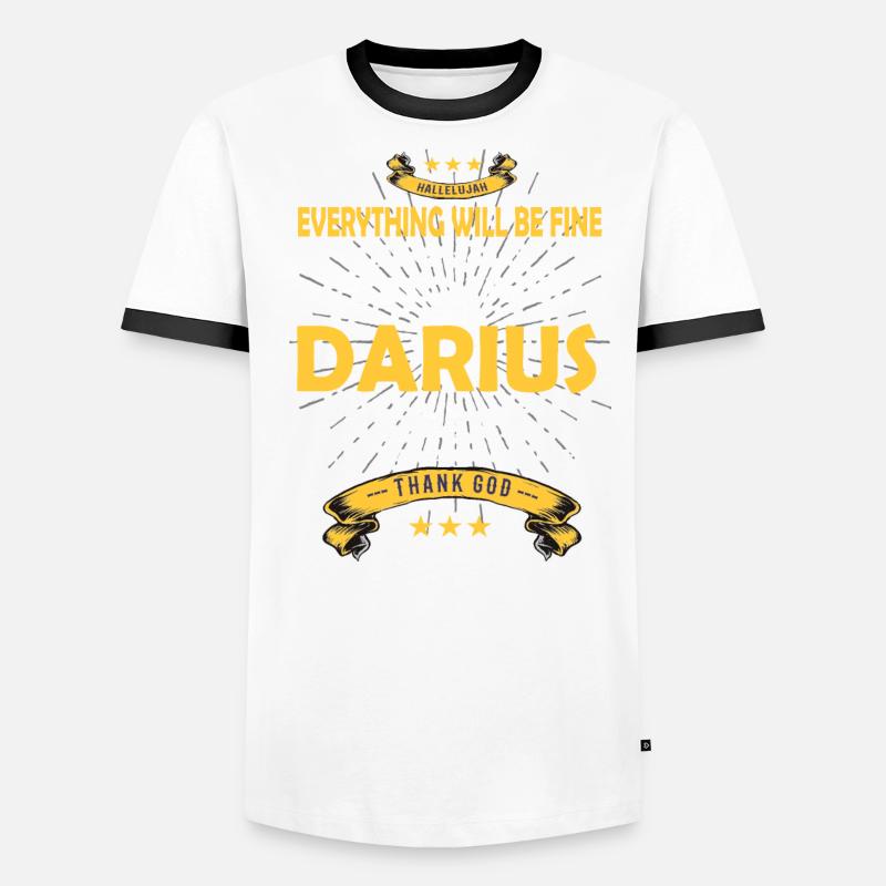Everything will be fine Darius Is back Männer Kontrast-T-Shirt