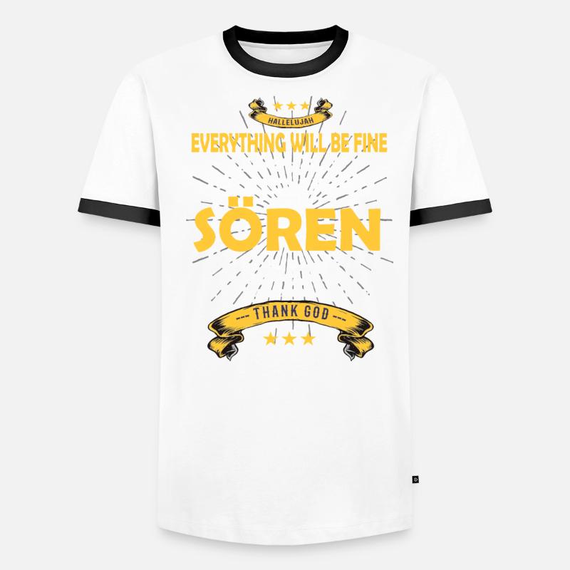 Everything will be fine Sören Is back Männer Kontrast-T-Shirt