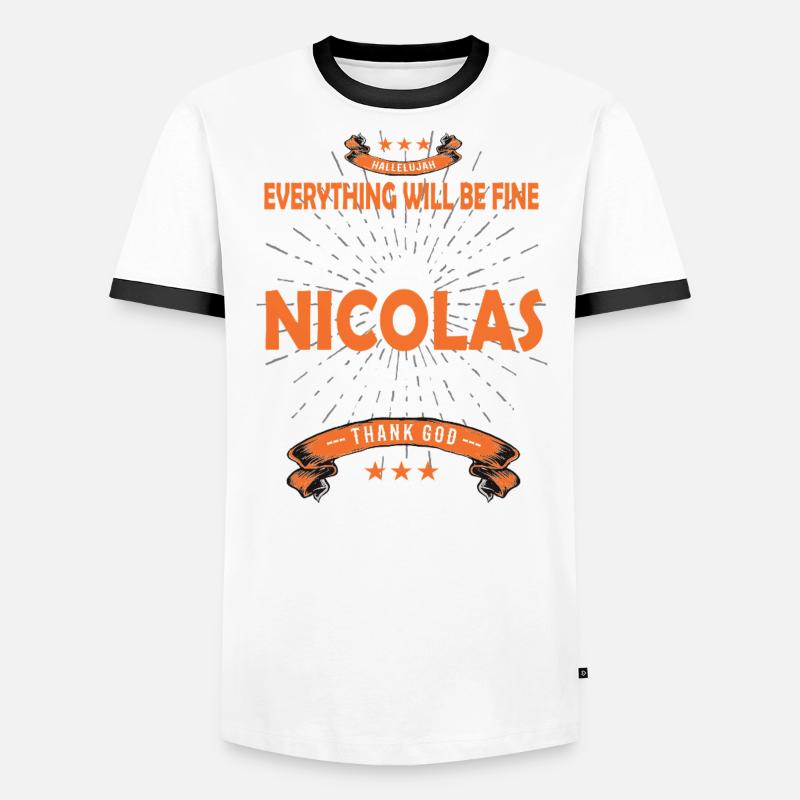 Everything will be fine Nicolas Is back Men's Ringer Shirt