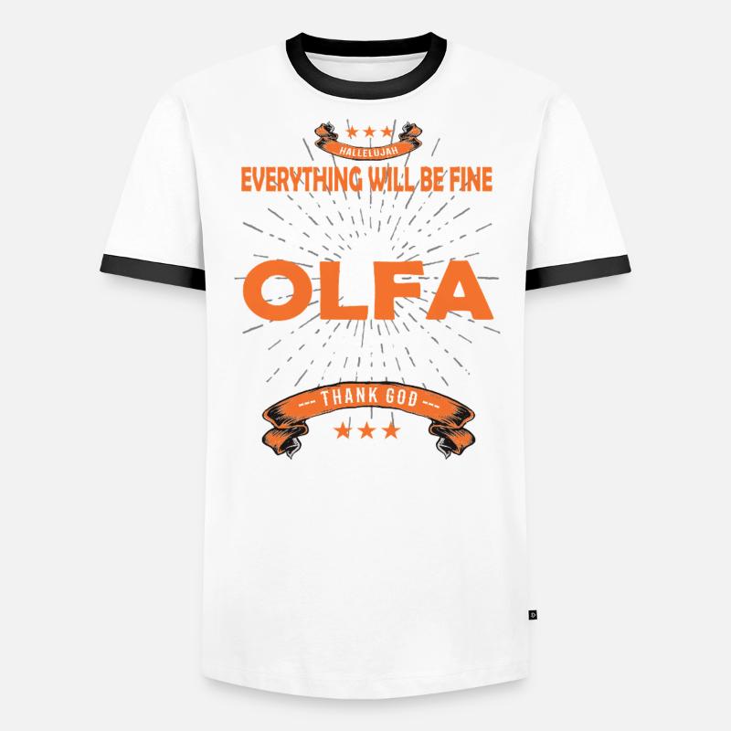 Everything will be fine Olfa Is back Männer Kontrast-T-Shirt
