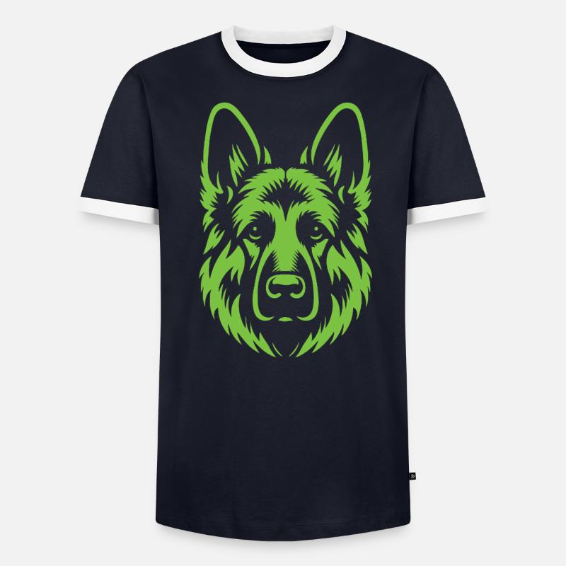 Conception du berger vert T-shirt contrasté Homme