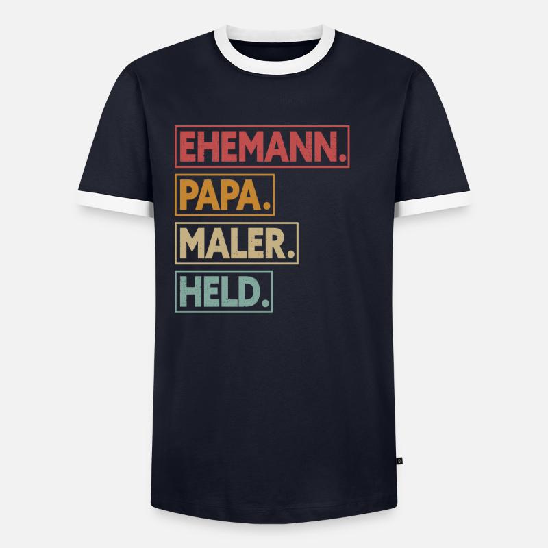 Ehemann Papa Maler Held Männer Kontrast-T-Shirt