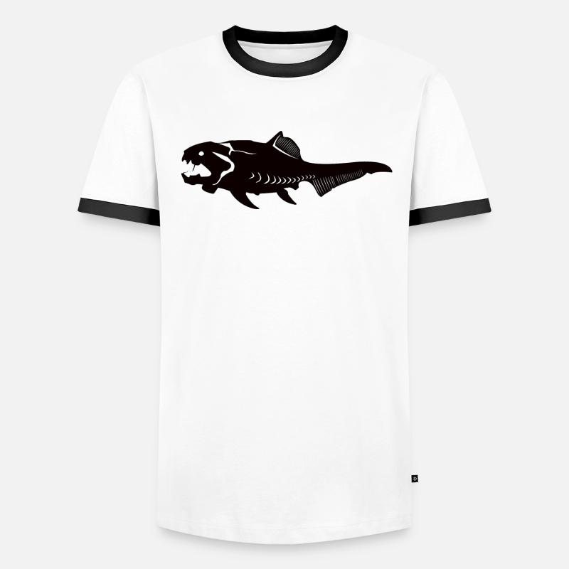 Dunkleosteus Panzerfisch, Das Ungeheuer der Urzeit Männer Kontrast-T-Shirt