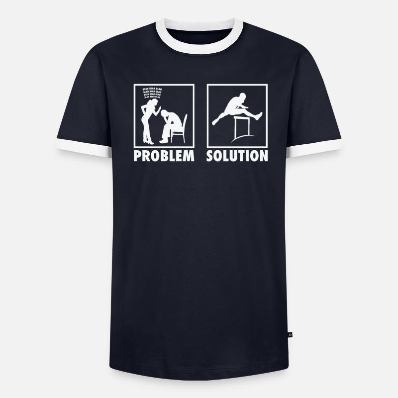 Athletics Athletes Statement Problem Solution. - Männer Kontrast-T-Shirt - undefined