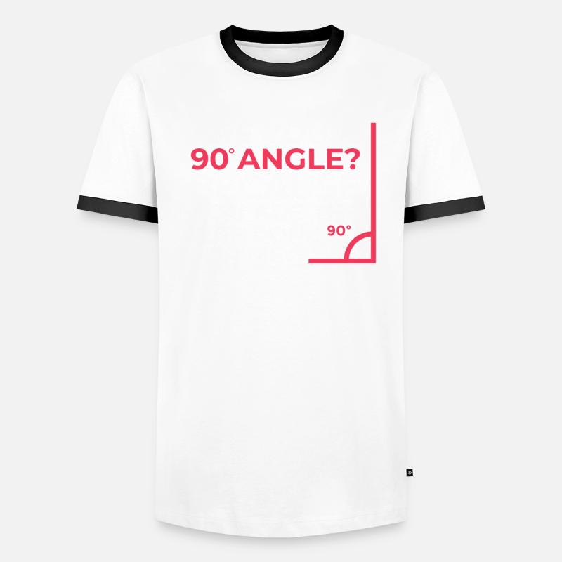 Mathematics Right Angle Cheesy Pun Math Geek Men's Ringer Shirt