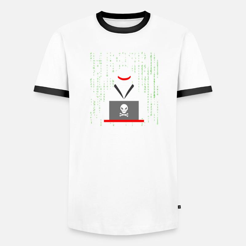 Cybersecurity Professional Hacker Cracking Codes Men's Ringer Shirt