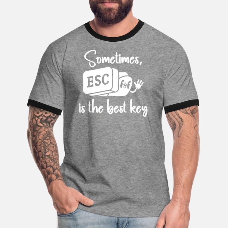 Software Engineer Computer Key Programming Men's Ringer Shirt