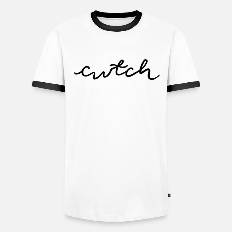 cwtch, cuddle in Welsh Men's Ringer Shirt