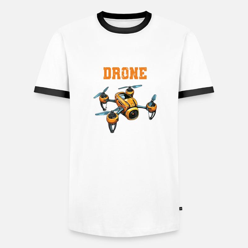 Drone Pilot Drones Copter FPV UAS Pilot Drone T-shirt contrasté Homme