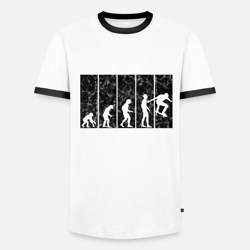 Skateboarder Skateboard Skater Skate Evolution T-shirt contrasté Homme