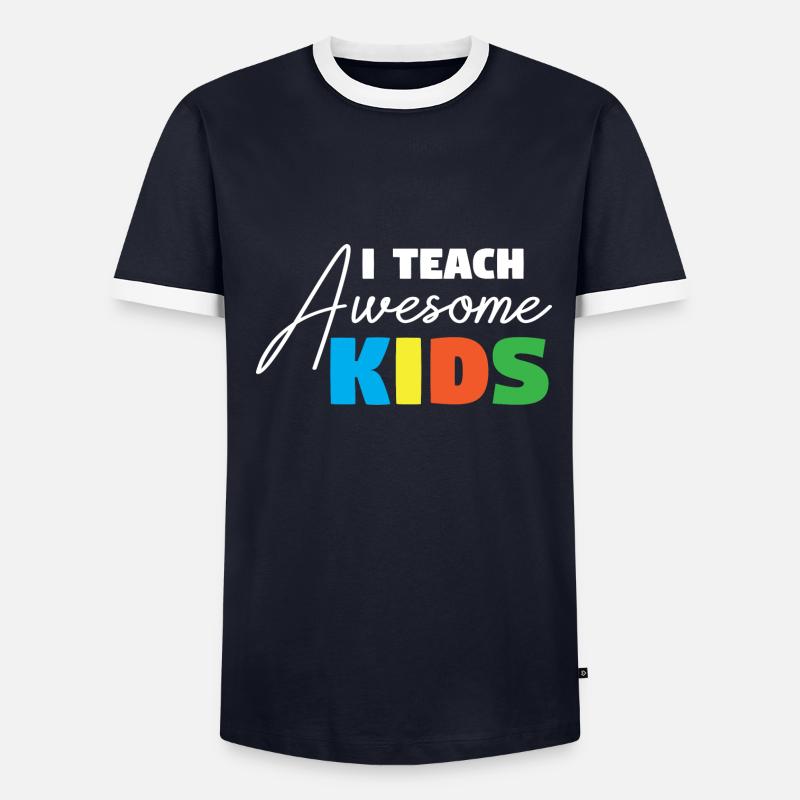 Enseignant Enseignant Enseignant école primaire Enseignant d’école T-shirt contrasté Homme