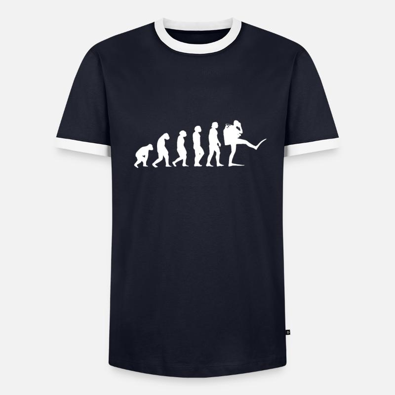 Diving Evolution - Diver Gift - Men's Ringer Shirt - undefined